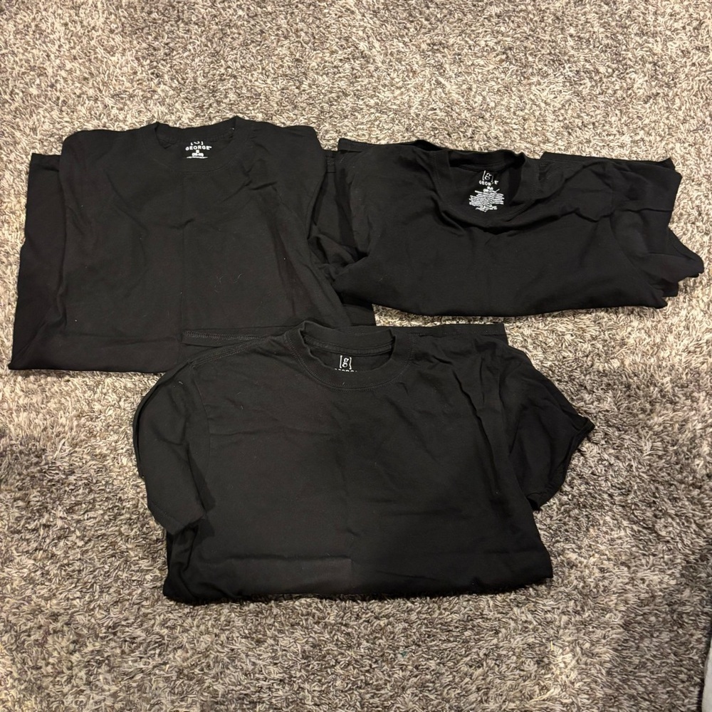 Bundle of three George Black T-Shirts Set